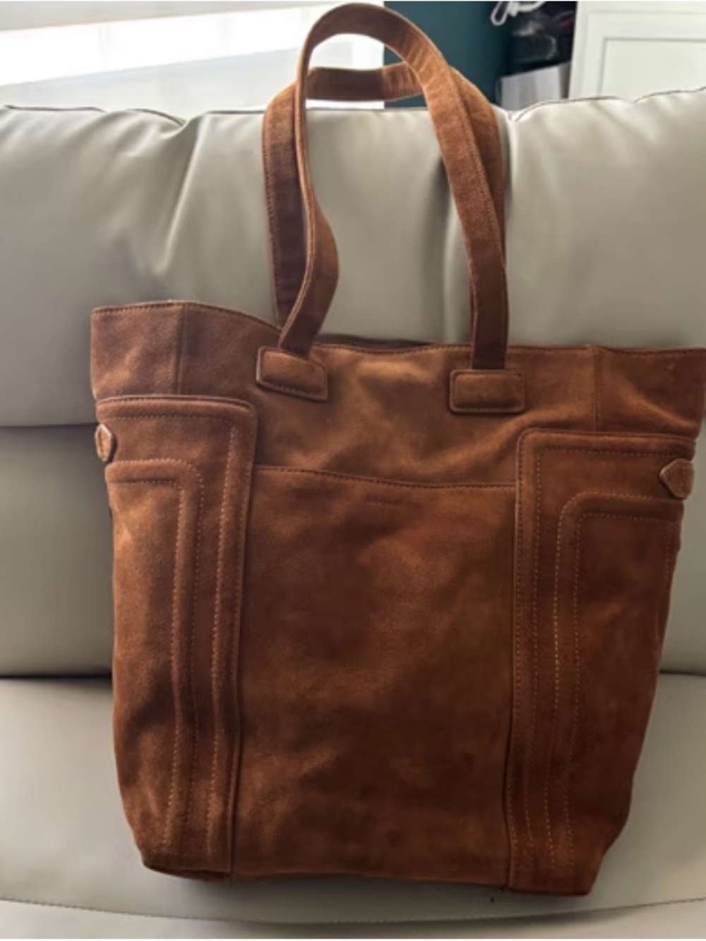 Hammitt Otis Tote Mahogany Suede/Bronze - Picture 4 of 11